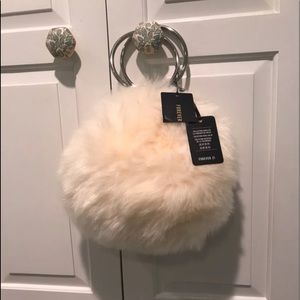 brand new white fluffy bag